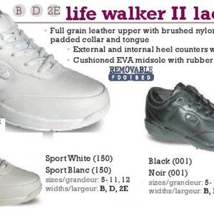New Womens Propet Lifewalker lace EE sport white